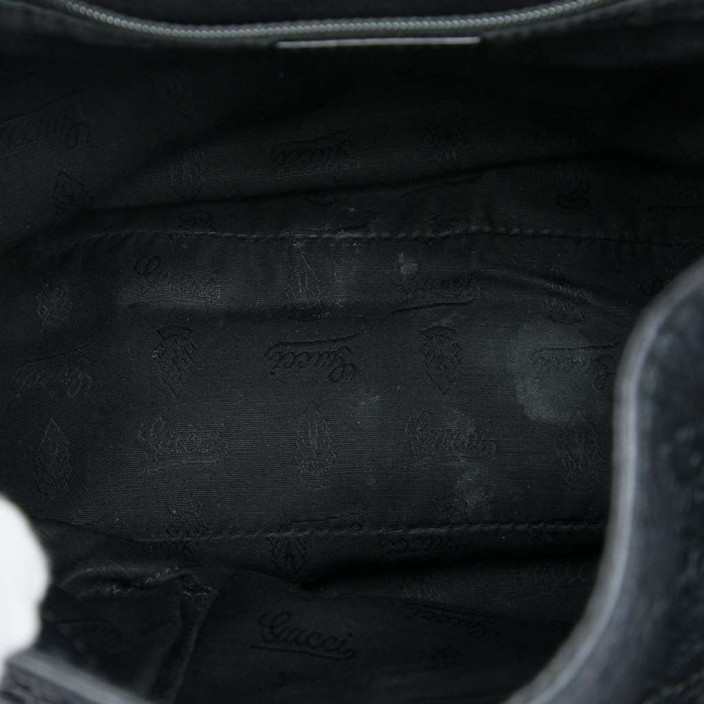 Gucci Medium Guccissima New Ladies Hobo Black Leather Very good - Model View