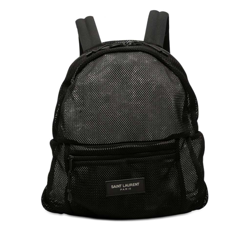 Saint Laurent Mesh Backpack Black Very good - Front View