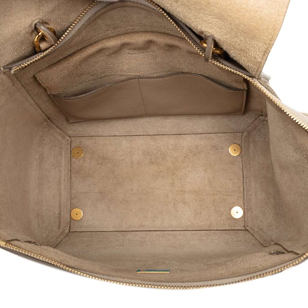 Celine Mini Grained Calfskin Belt Bag Beige Leather Very good condition - Model View