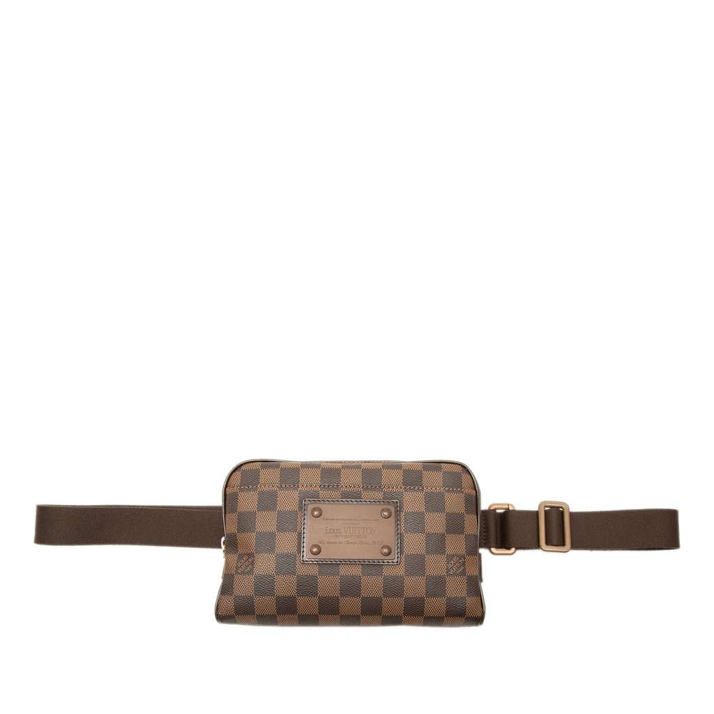 Louis Vuitton Damier Ebene Brooklyn Bum Bag Brown Very good - Front View