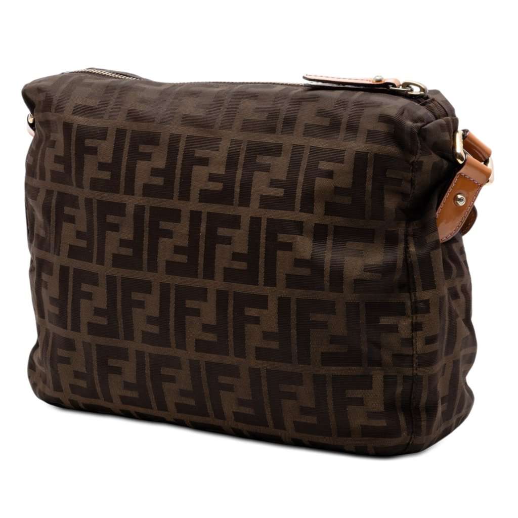 Fendi Zucca Canvas Crossbody Brown Very good - Back View