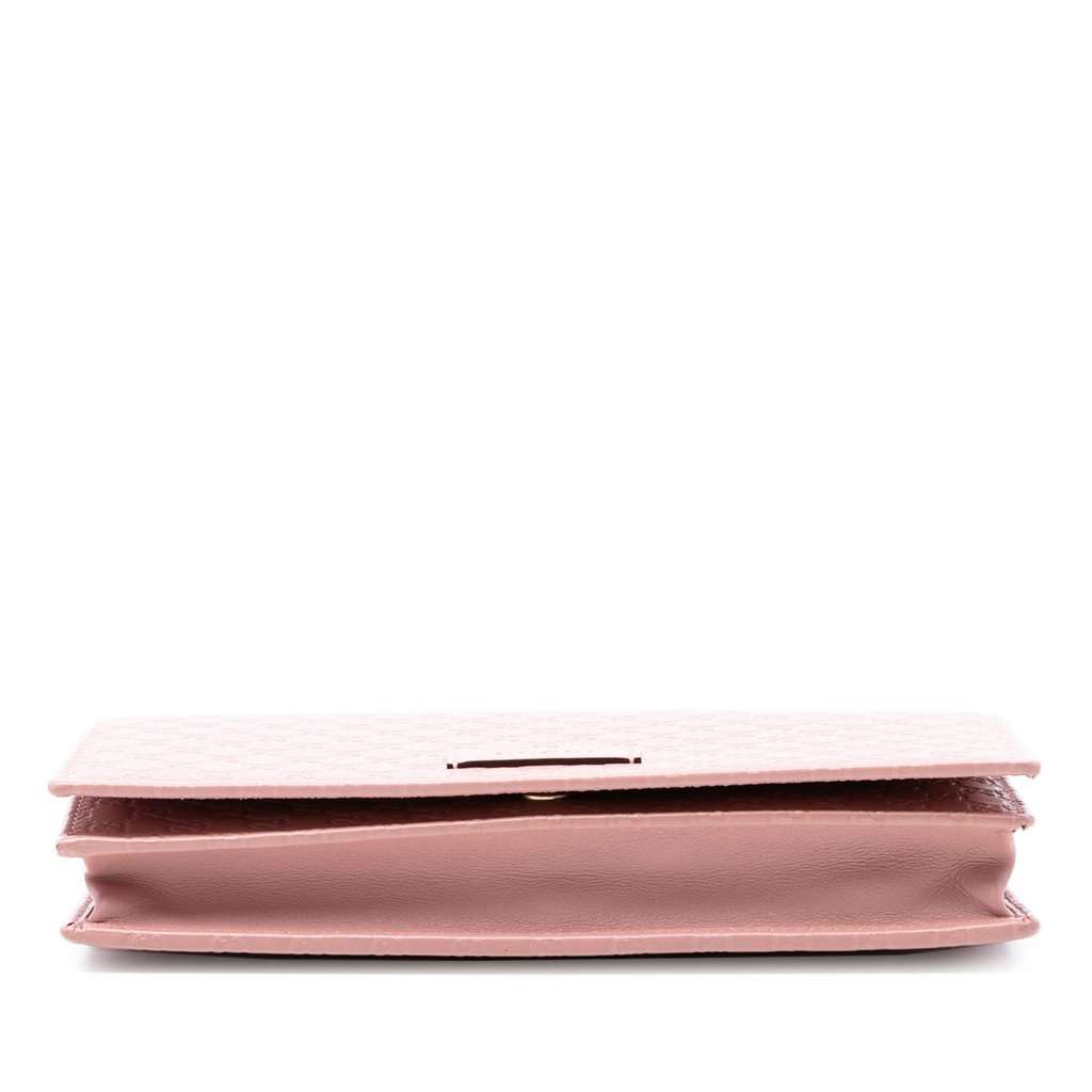 Gucci Microguccissima Wallet on Strap Pink Leather Very good condition - Inside View