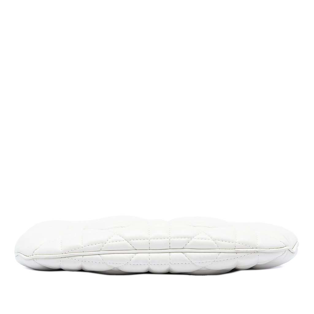 Dior Mini Calfskin Macrocannage Dior Caro Tulip Bag White Leather Very good condition - Inside View