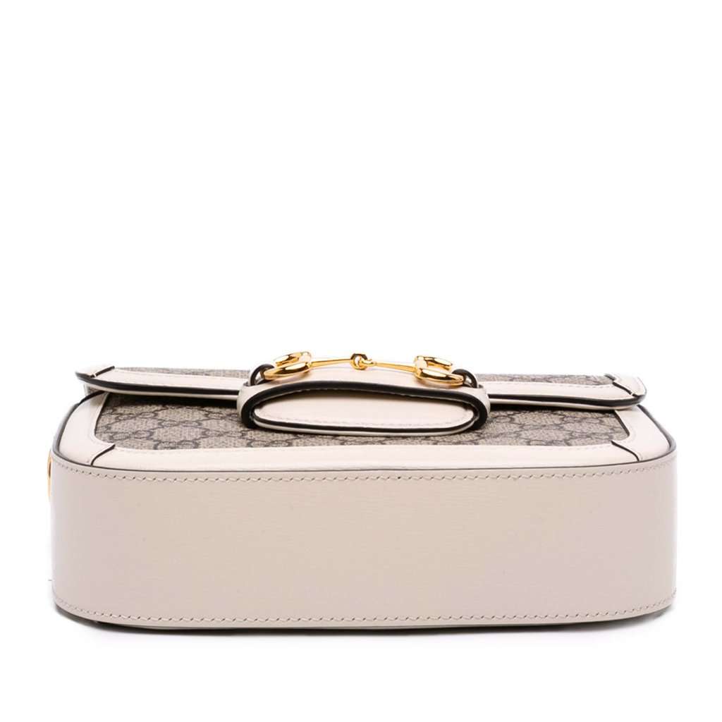 Gucci Small GG Supreme Web Horsebit 1955 Crossbody Beige Very good condition - Inside View
