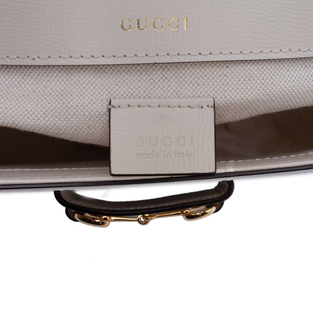 Gucci Small GG Supreme Web Horsebit 1955 Crossbody Beige Very good condition - Box View