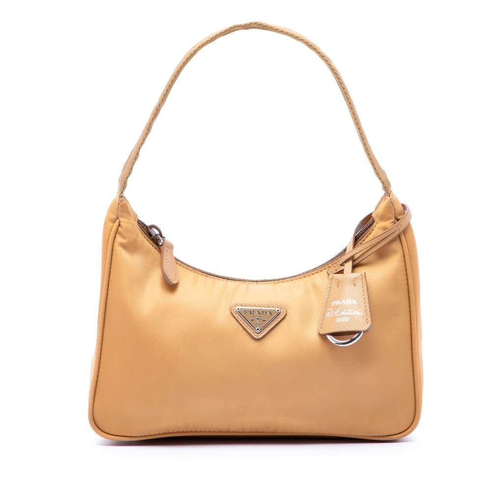 Prada Mini Tessuto Re Edition 2000 Shoulder Bag Brown Very good - Front View
