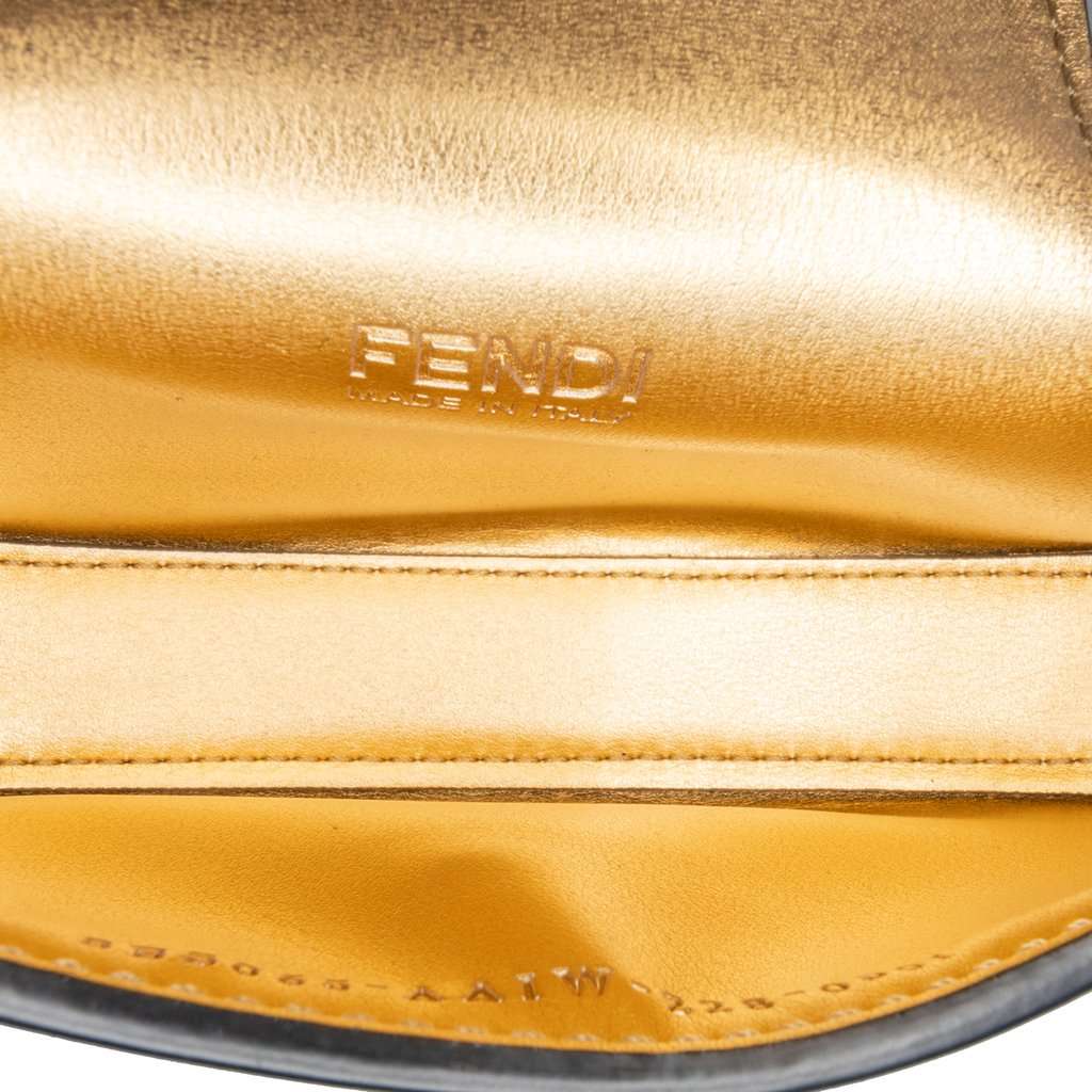 Fendi Mini Leather Cookie Hobo Black Leather Very good - Model View