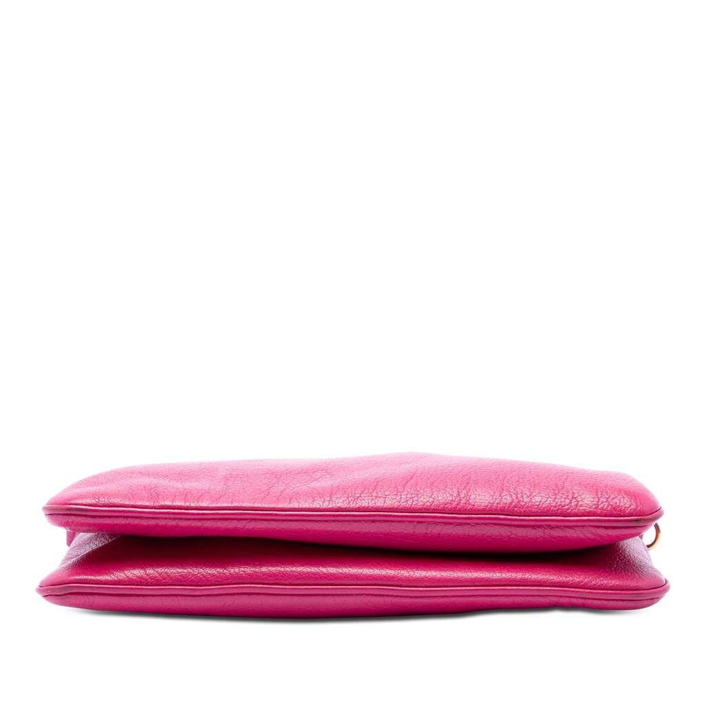 Miu Miu Goatskin Madras Double Zip Crossbody Pink Leather Very good condition - Inside View