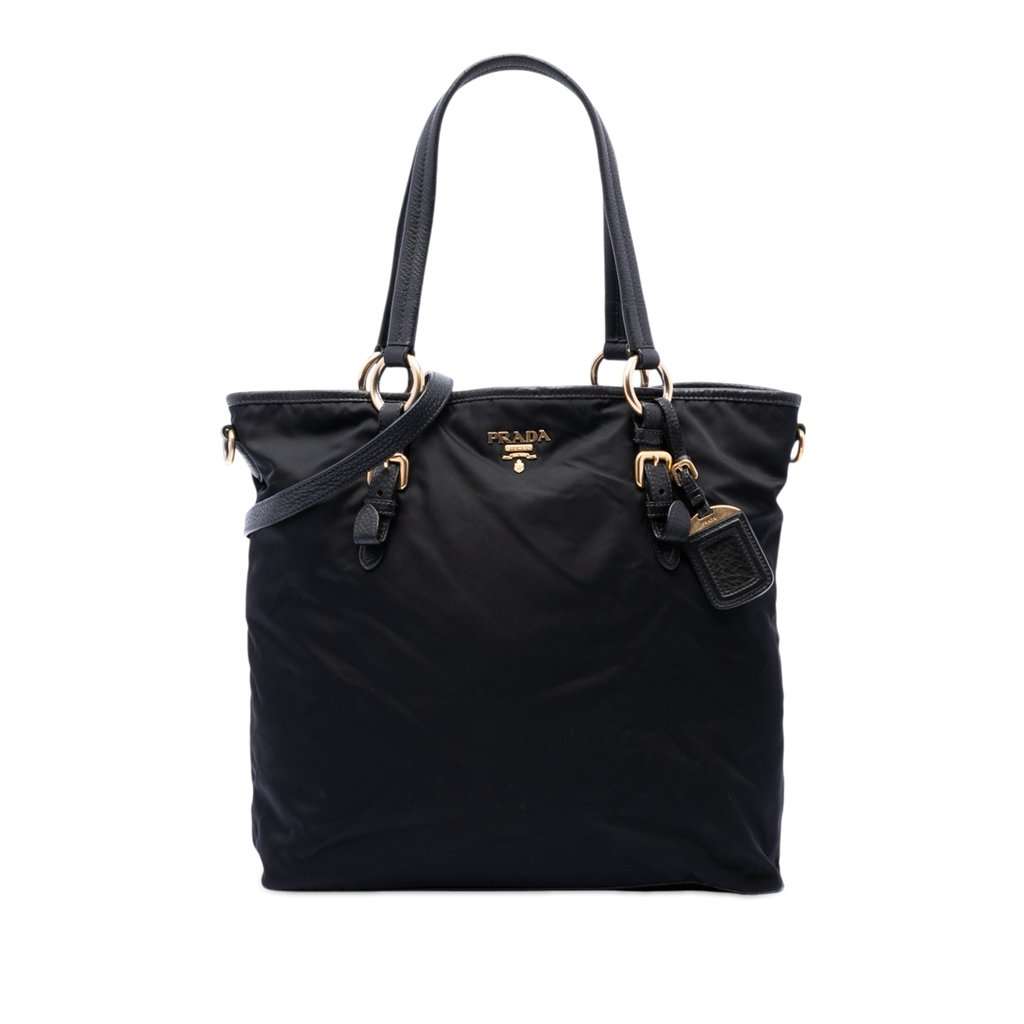 Prada Tessuto Convertible Tote Black Very good - Front View