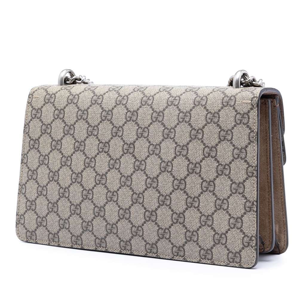 Gucci Medium GG Supreme Dionysus Shoulder Bag Beige Very good condition - Back View