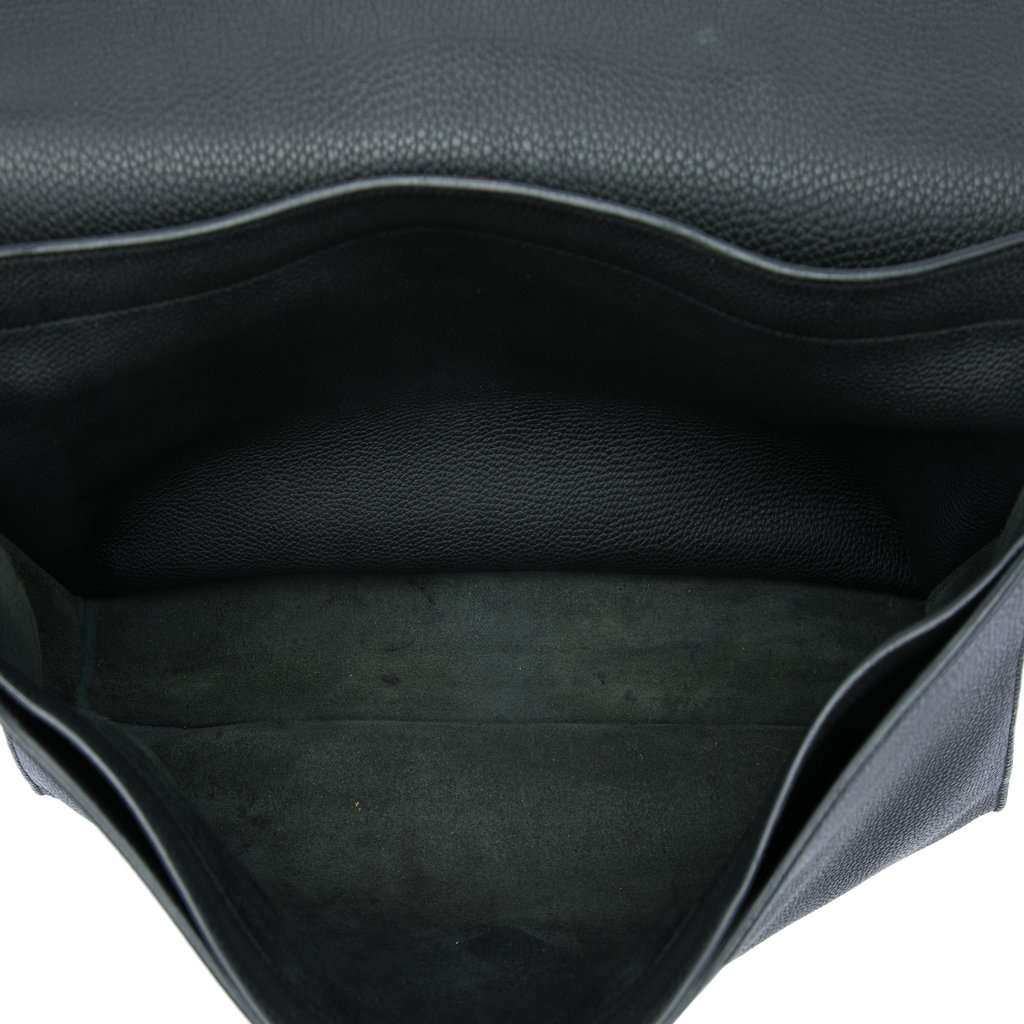 Hermès Togo Sac A Depeches 38 Black Leather Very good - Model View