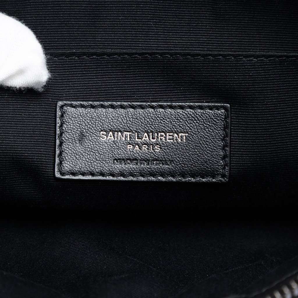 Saint Laurent Canvas Rive Gauche Wristlet Clutch White Very good condition - Box View