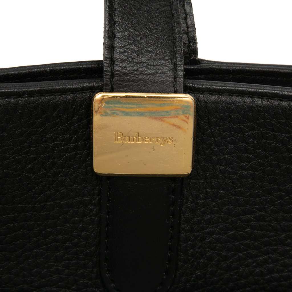 Burberry Leather Tote Black Leather Very good condition - Box View