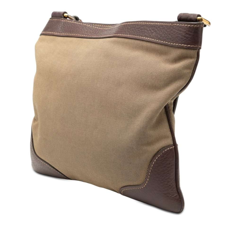 Prada Canvas Canapa Logo Crossbody Beige Very good condition - Back View