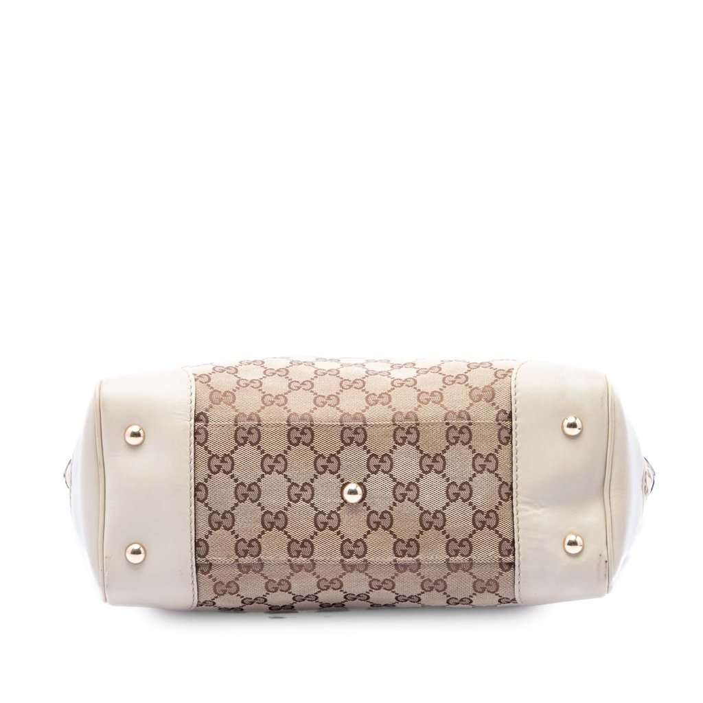 Gucci GG Canvas Web Mayfair Tote Beige Very good - Inside View