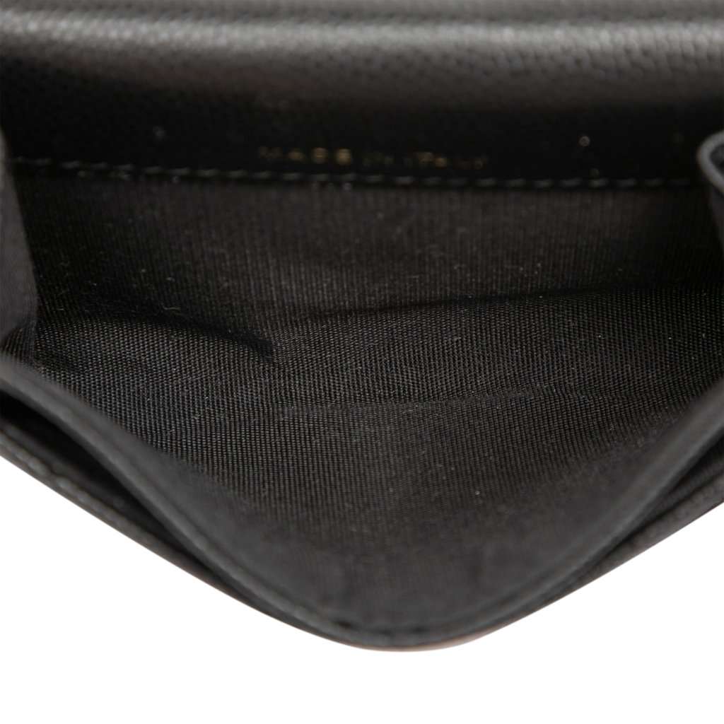 Chanel Quilted Caviar Boy Flap Card Holder Black Leather Very good - Model View