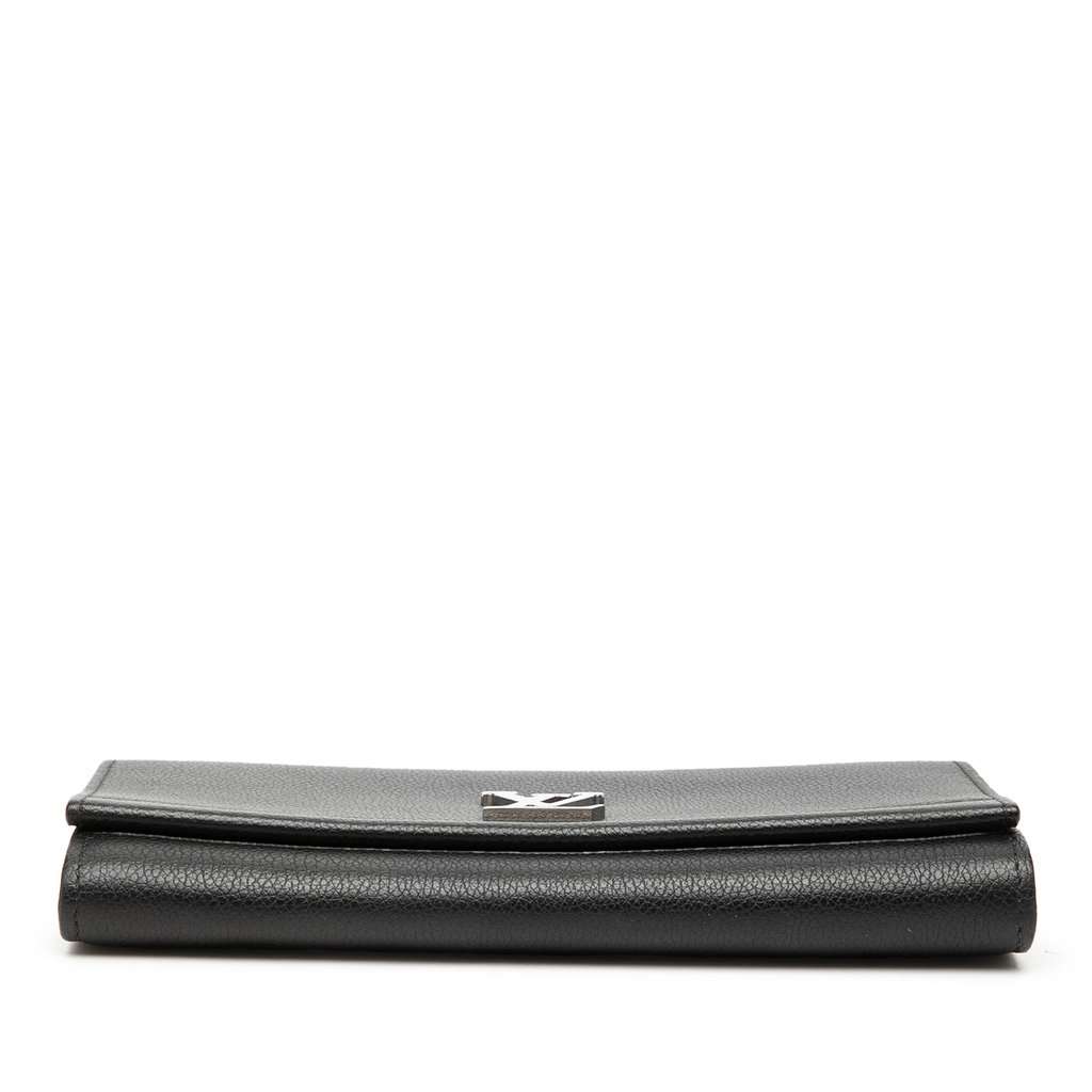 Louis Vuitton Leather Lockme II Long Wallet Black Leather Very good condition - Inside View