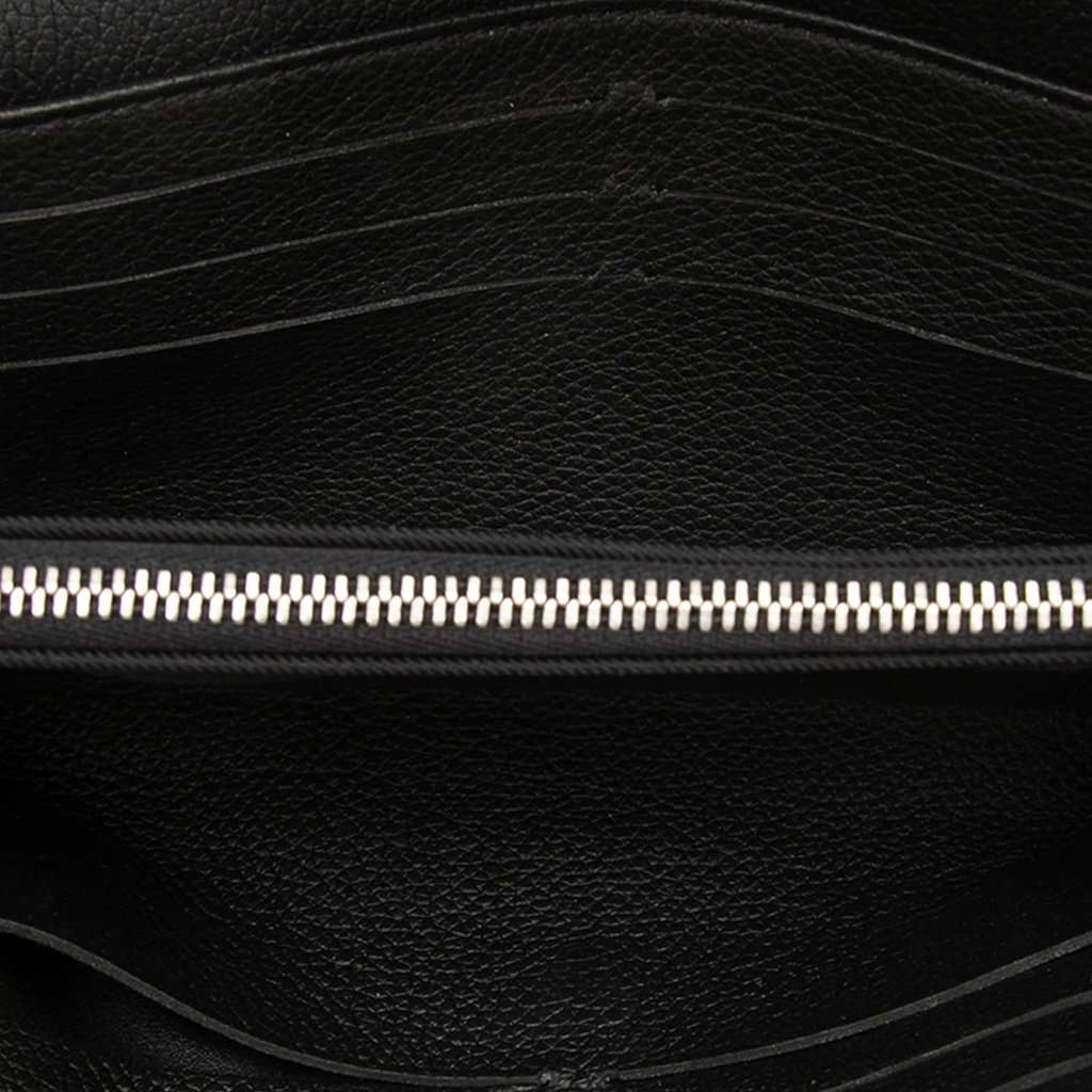Louis Vuitton Leather Lockme II Long Wallet Black Leather Very good condition - Model View