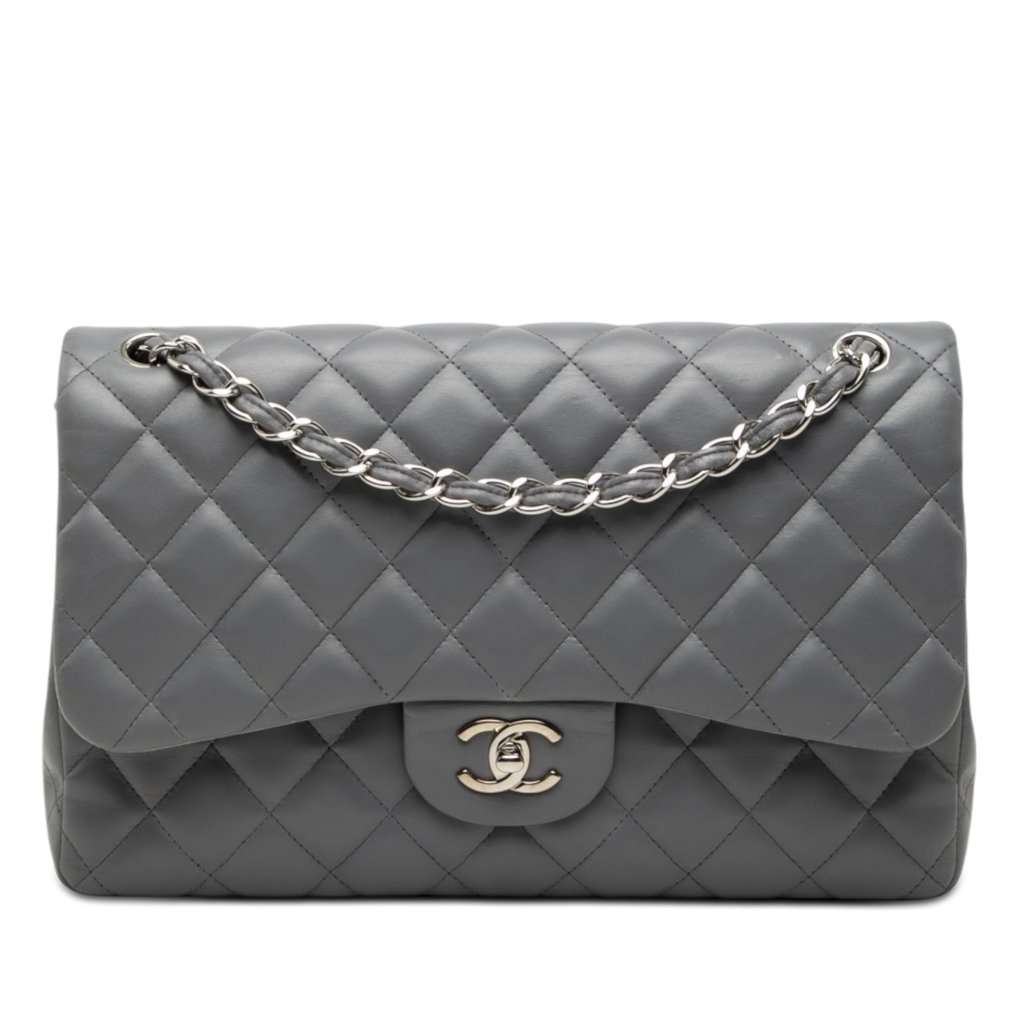 Chanel Jumbo Classic Lambskin Double Flap MultiColor Leather Very good condition - Front View