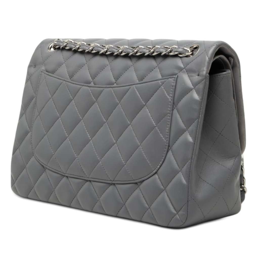 Chanel Jumbo Classic Lambskin Double Flap MultiColor Leather Very good condition - Back View
