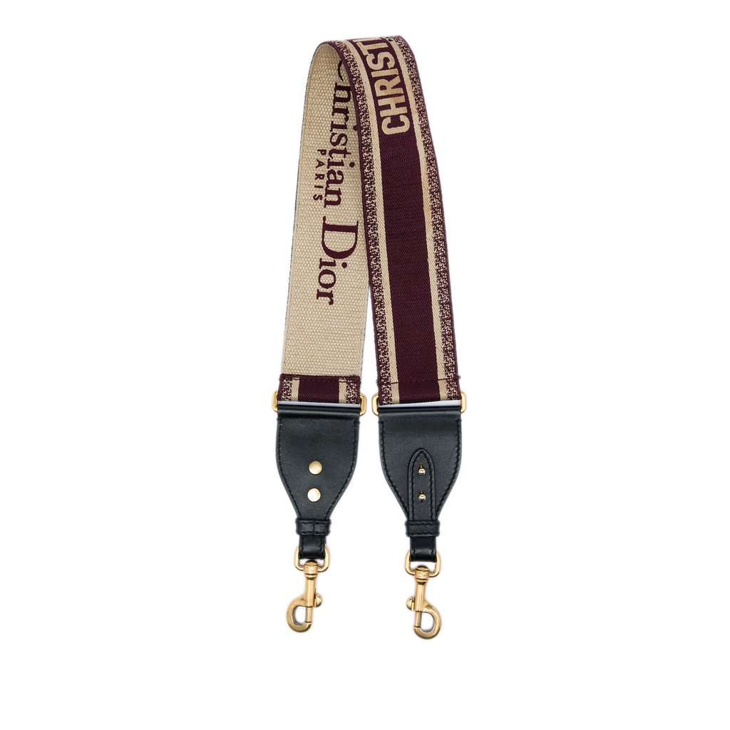 Dior Embroidered Canvas Bag Strap Red Very good condition - Inside View