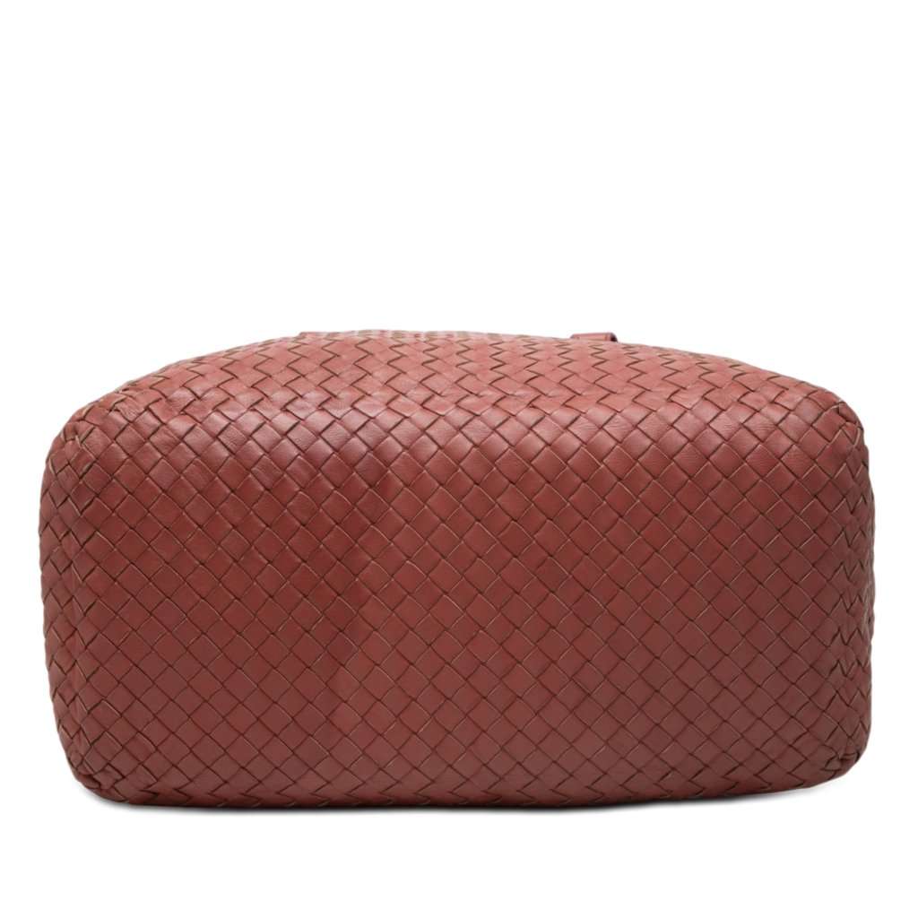 Bottega Veneta Nappa Intrecciato Brick Tote Red Leather Very good - Inside View