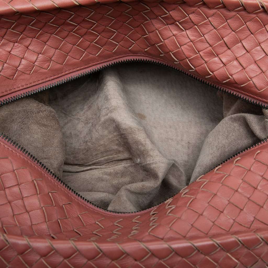 Bottega Veneta Nappa Intrecciato Brick Tote Red Leather Very good - Model View