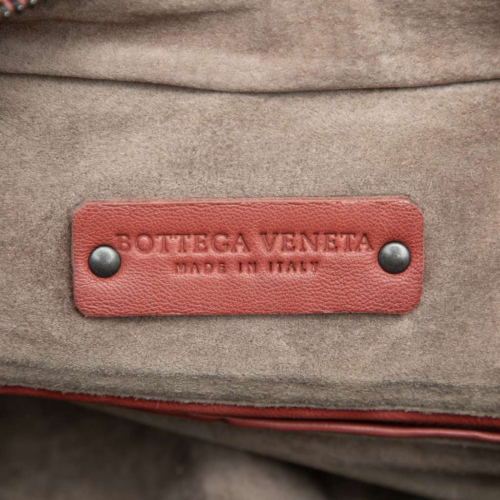 Bottega Veneta Nappa Intrecciato Brick Tote Red Leather Very good - Box View