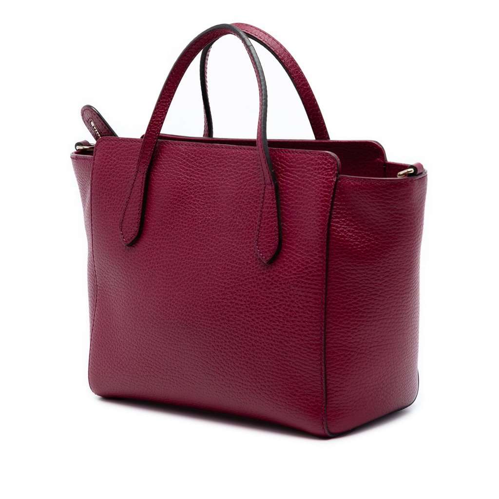 Gucci Mini Leather Swing Satchel Red Leather Very good condition - Back View