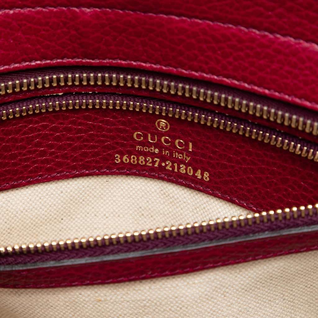 Gucci Mini Leather Swing Satchel Red Leather Very good condition - Box View