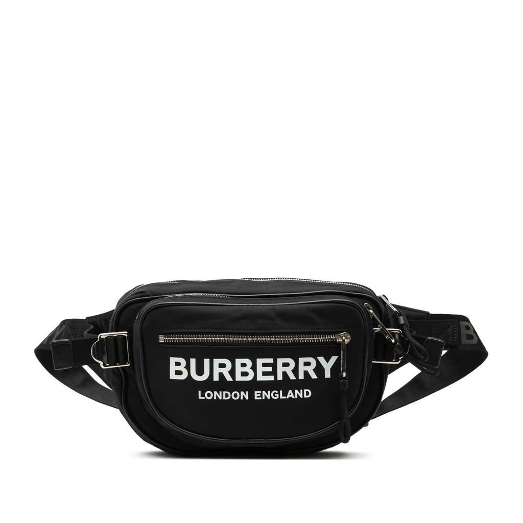 Burberry Nylon Logo Cannon Belt Bag Black Very good condition - Front View