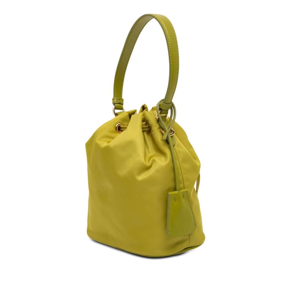 Prada Mini Re Nylon Re Edition 1978 Bucket Bag Green Never worn - Back View