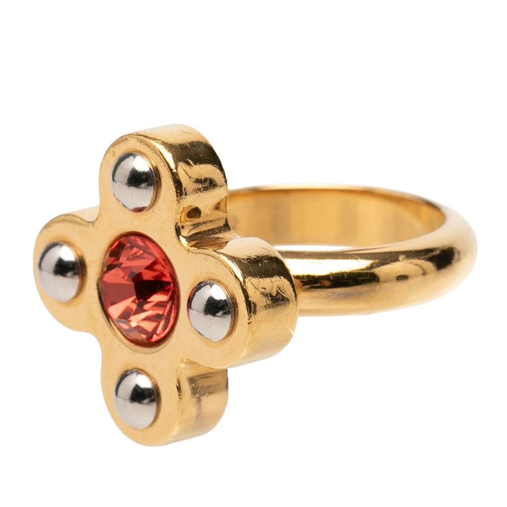 Louis Vuitton Brass Love Letters Timeless Ring Set Gold Metal Very good condition - Inside View