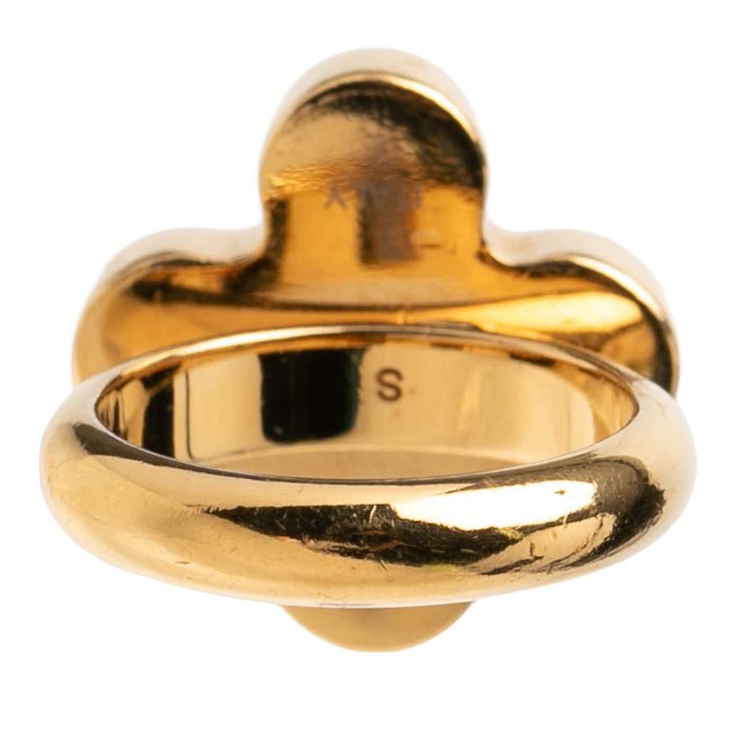 Louis Vuitton Brass Love Letters Timeless Ring Set Gold Metal Very good condition - Model View