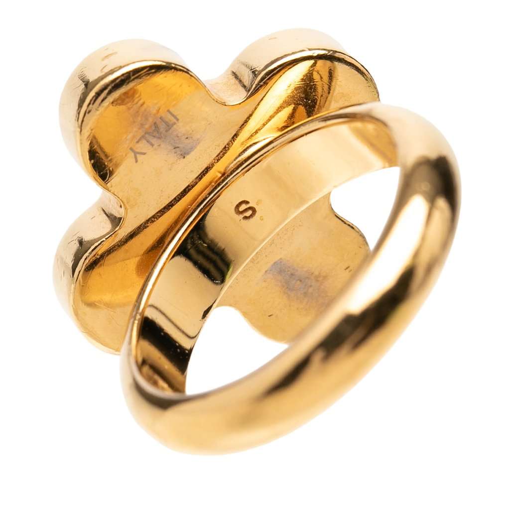 Louis Vuitton Brass Love Letters Timeless Ring Set Gold Metal Very good condition - Box View