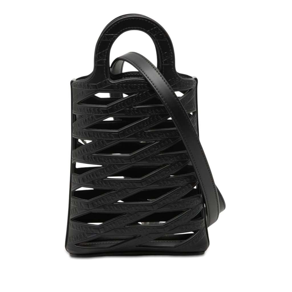 Balenciaga Leather Neo Basket Phone Holder Black Leather Very good condition - Front View