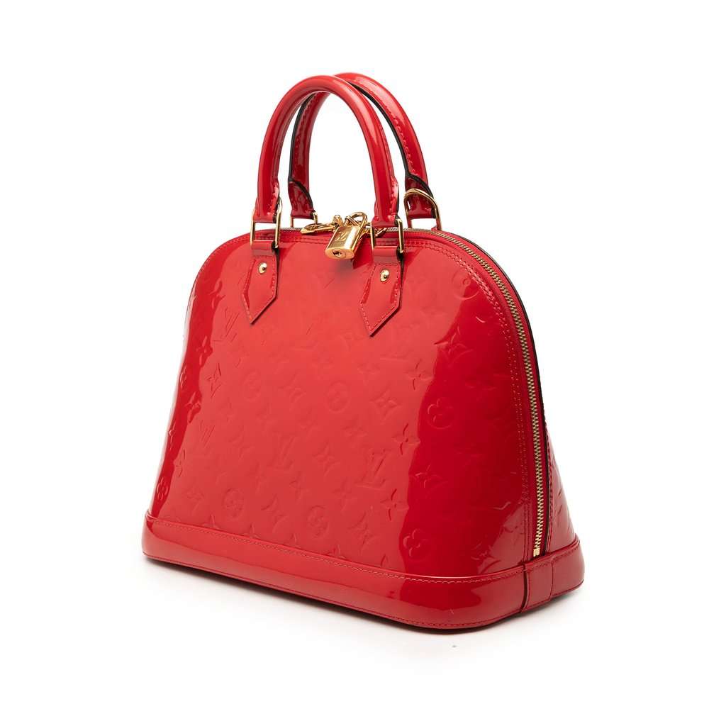 Louis Vuitton Monogram Vernis Alma PM Red Leather Very good condition - Back View