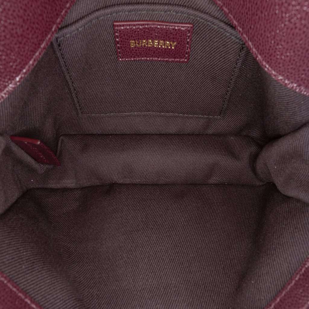 Burberry Leather and House Check Canvas Hampshire Crossbody Red Leather Very good - Model View