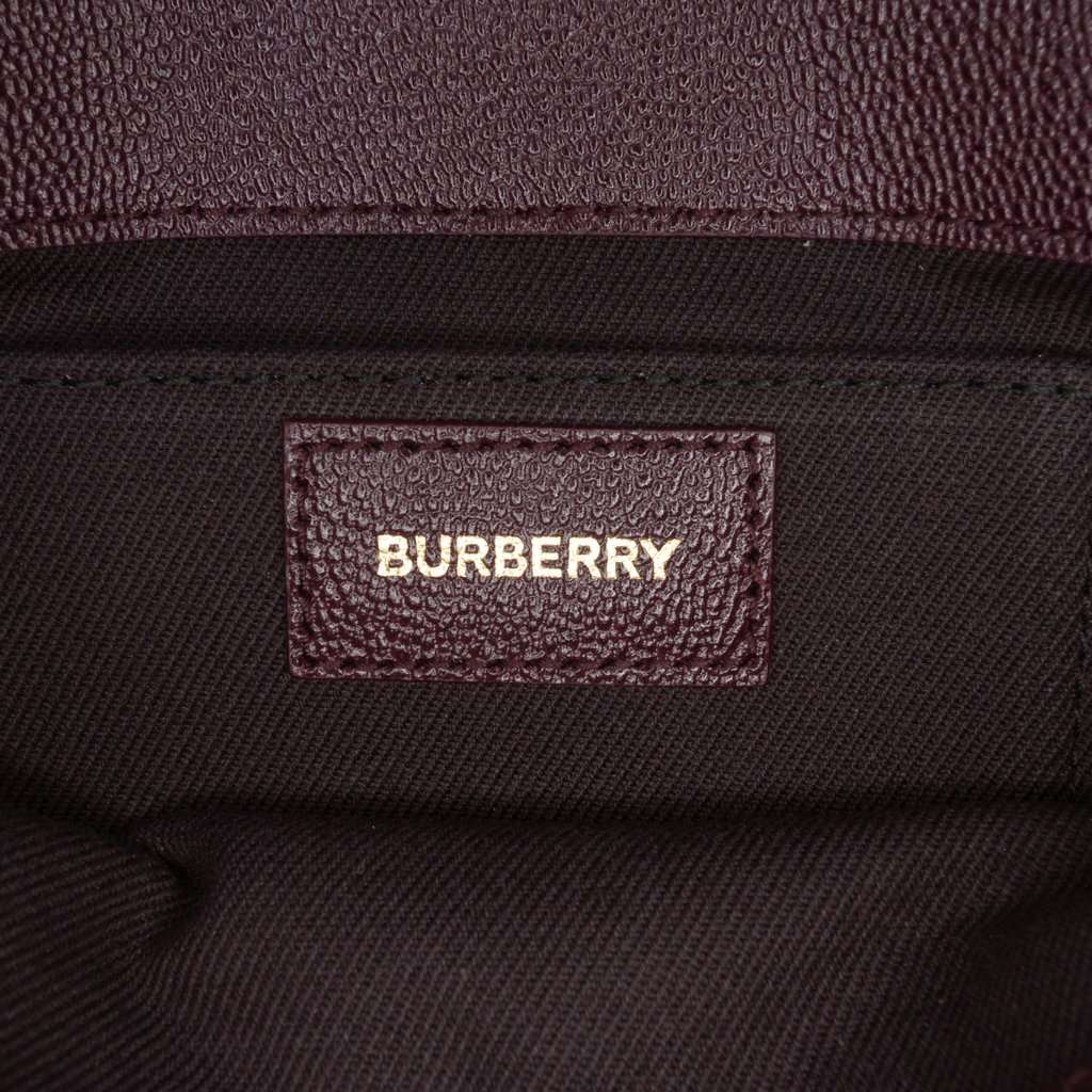 Burberry Leather and House Check Canvas Hampshire Crossbody Red Leather Very good - Box View