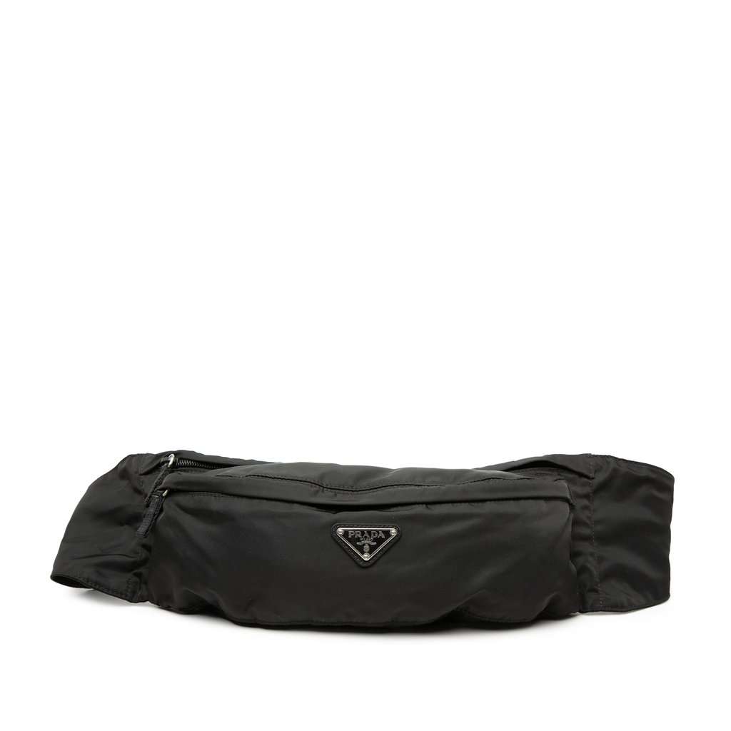 Prada Tessuto Belt Bag Black Very good - Front View