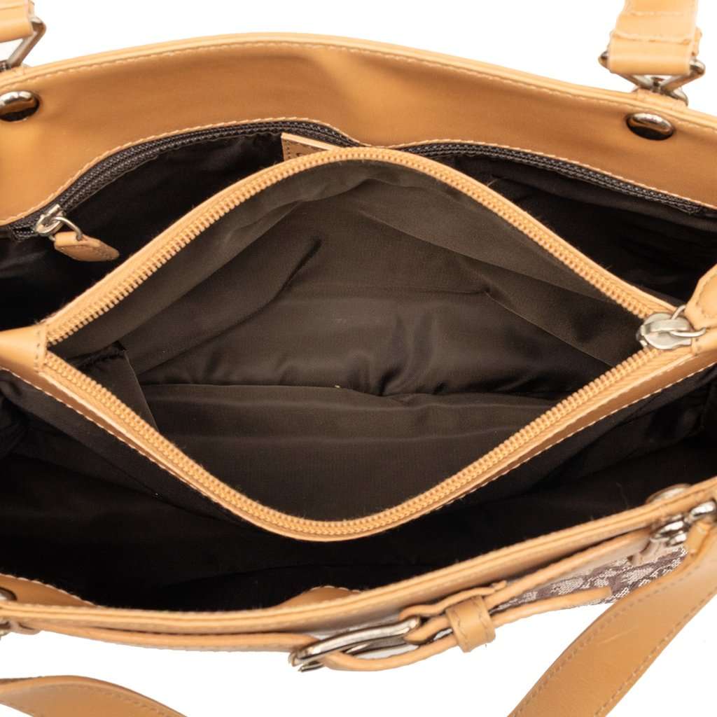 Dior Diorissimo Trotter Canvas Jeans Pocket Tote Brown Good condition - Model View