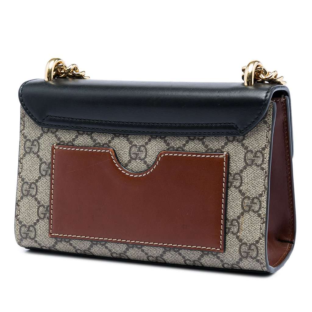 Gucci Small GG Supreme Padlock Crossbody Beige Very good - Back View