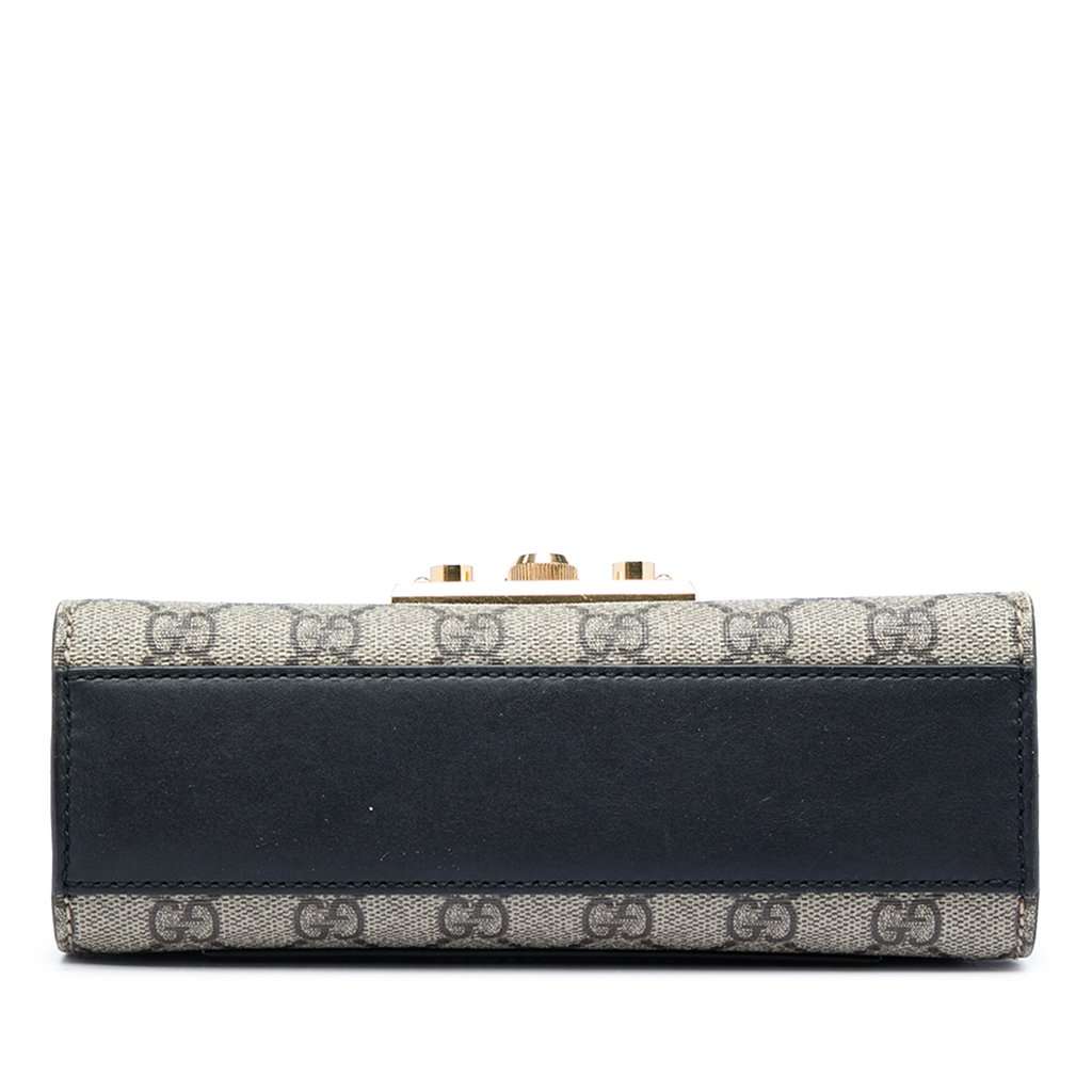 Gucci Small GG Supreme Padlock Crossbody Beige Very good - Inside View