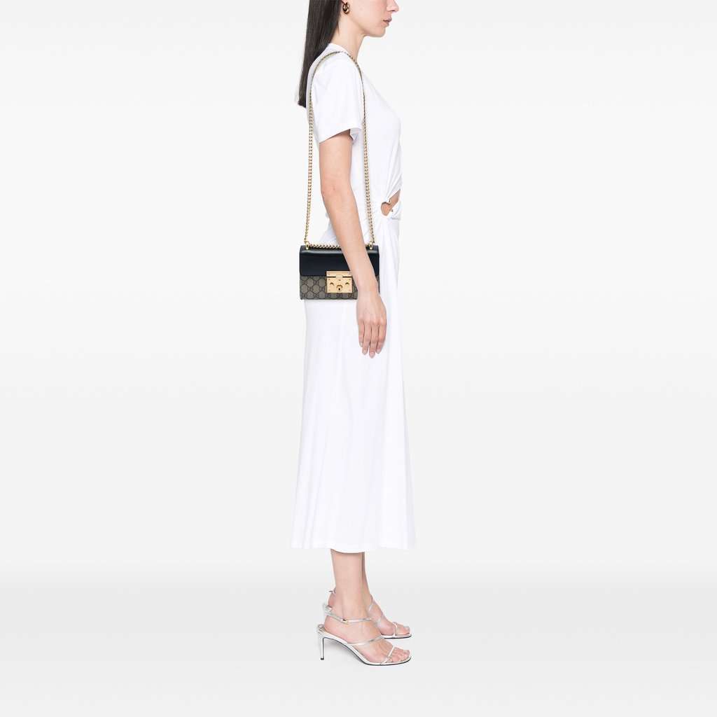 Gucci Small GG Supreme Padlock Crossbody Beige Very good - Box View
