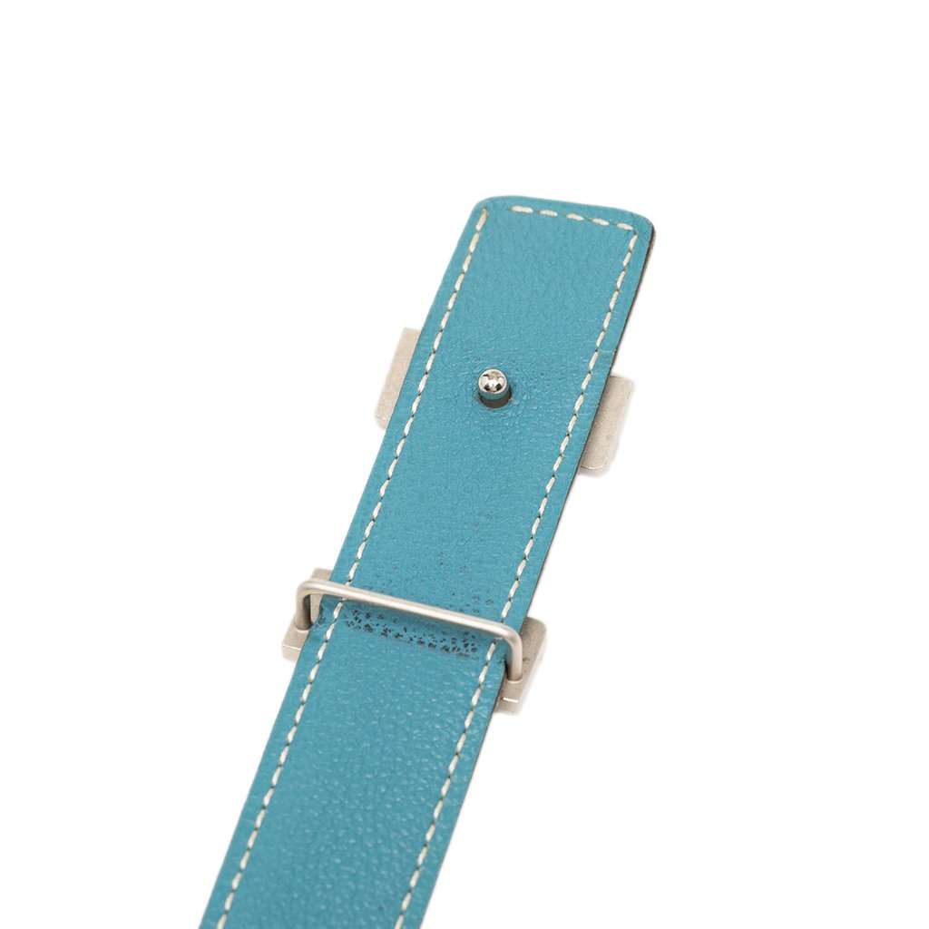 Hermès Box Calf and Togo Constance H Reversible Belt Black Leather Very good condition - Box View