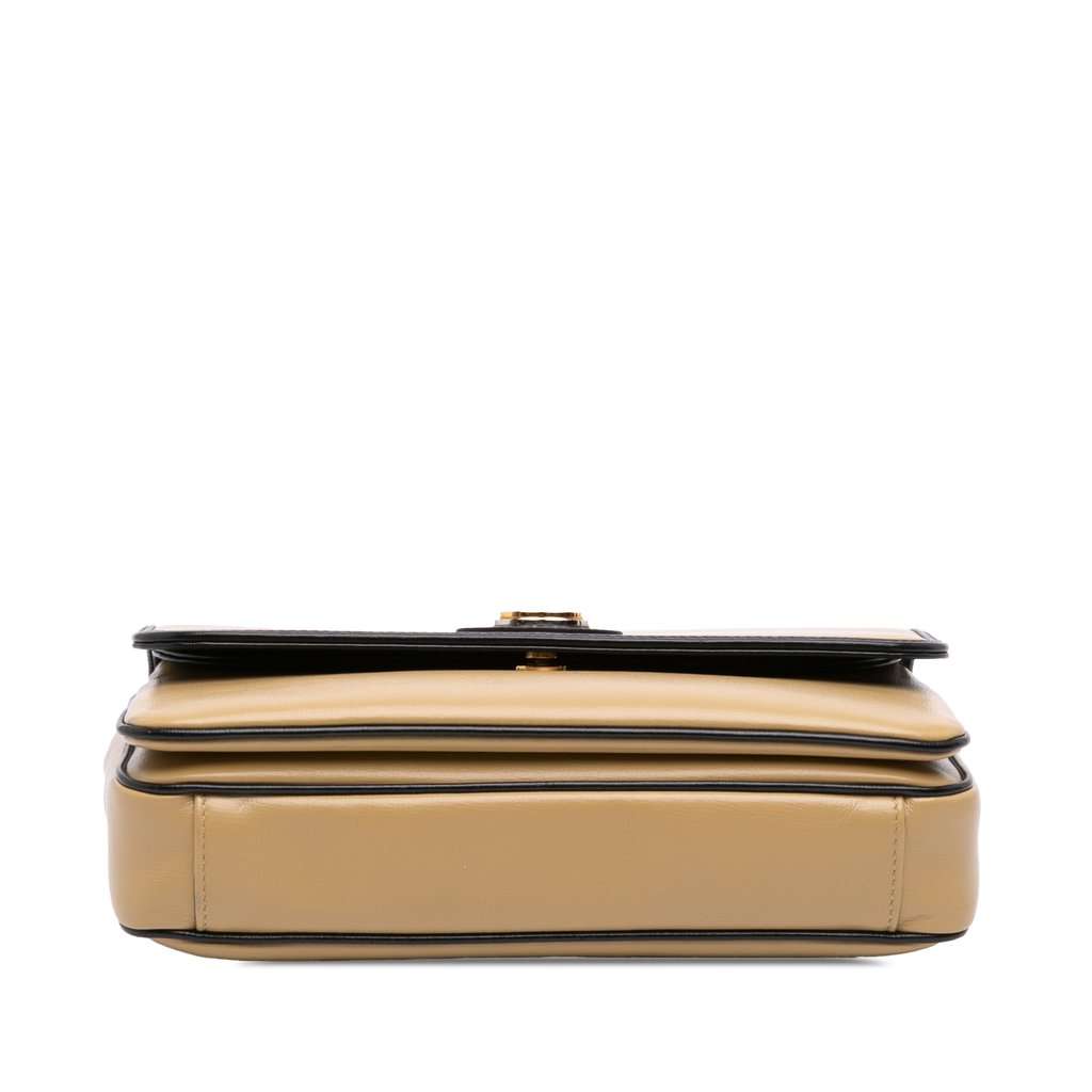 Gucci Small Calfskin Marina Chain Shoulder Bag Beige Leather Very good condition - Inside View