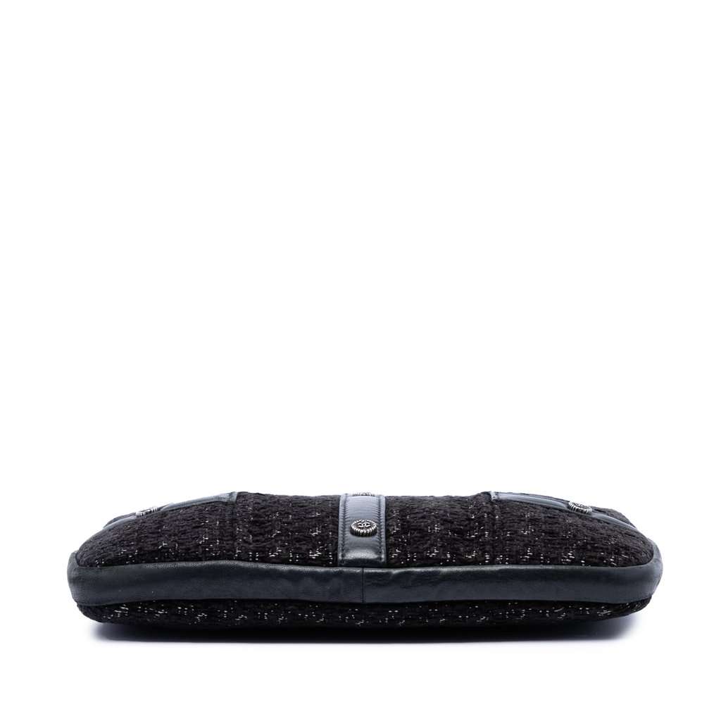 Chanel Limited Edition Tweed Girl Jacket Clutch on Chain Black Very good - Inside View