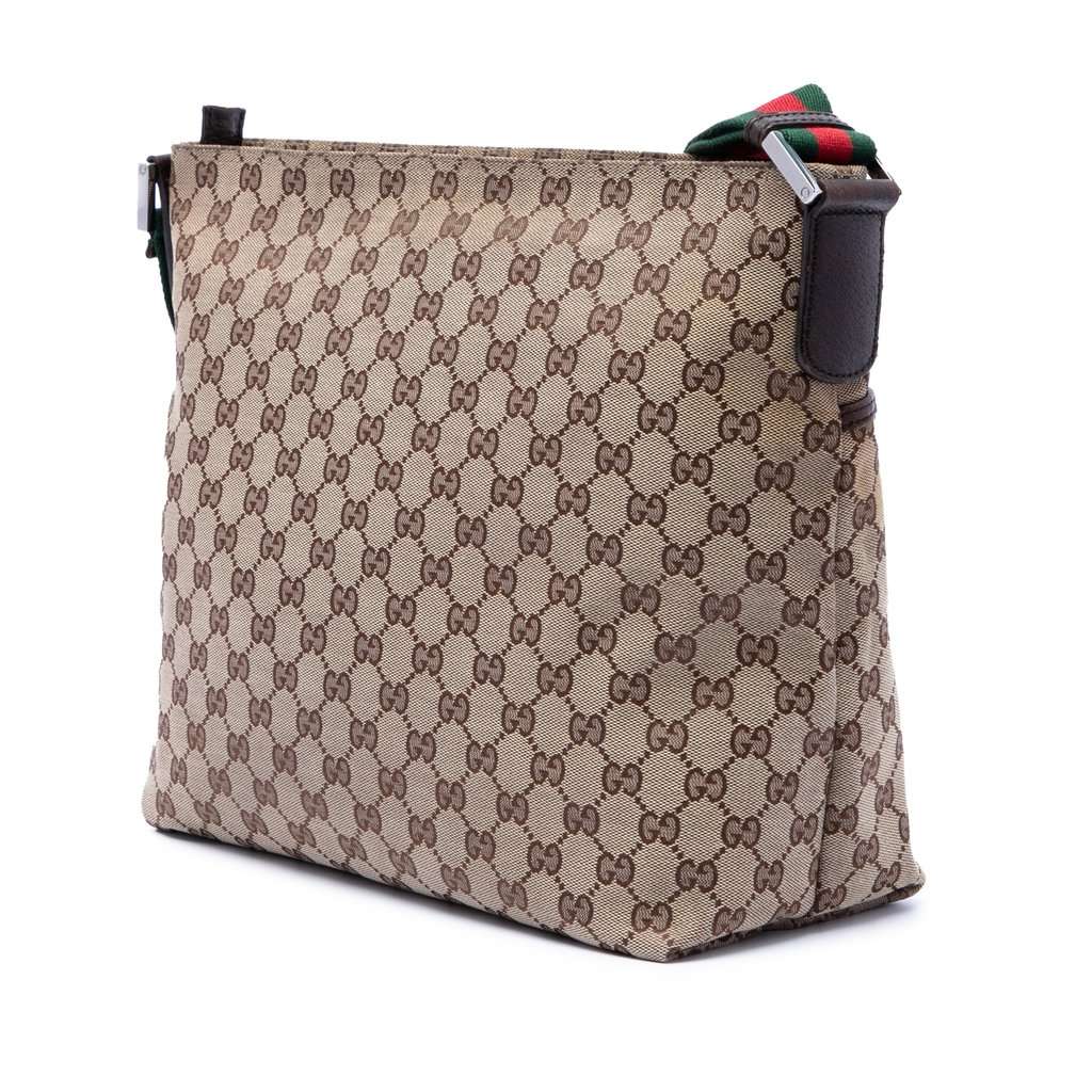 Gucci GG Canvas Web Crossbody Beige Very good condition - Back View