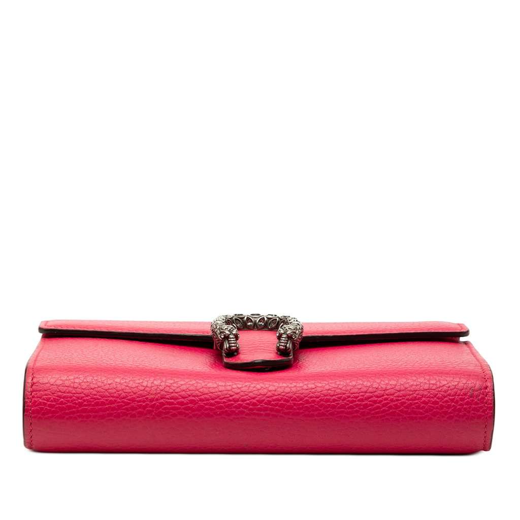 Gucci Calfskin Dionysus Wallet on Chain Pink Leather Very good condition - Inside View