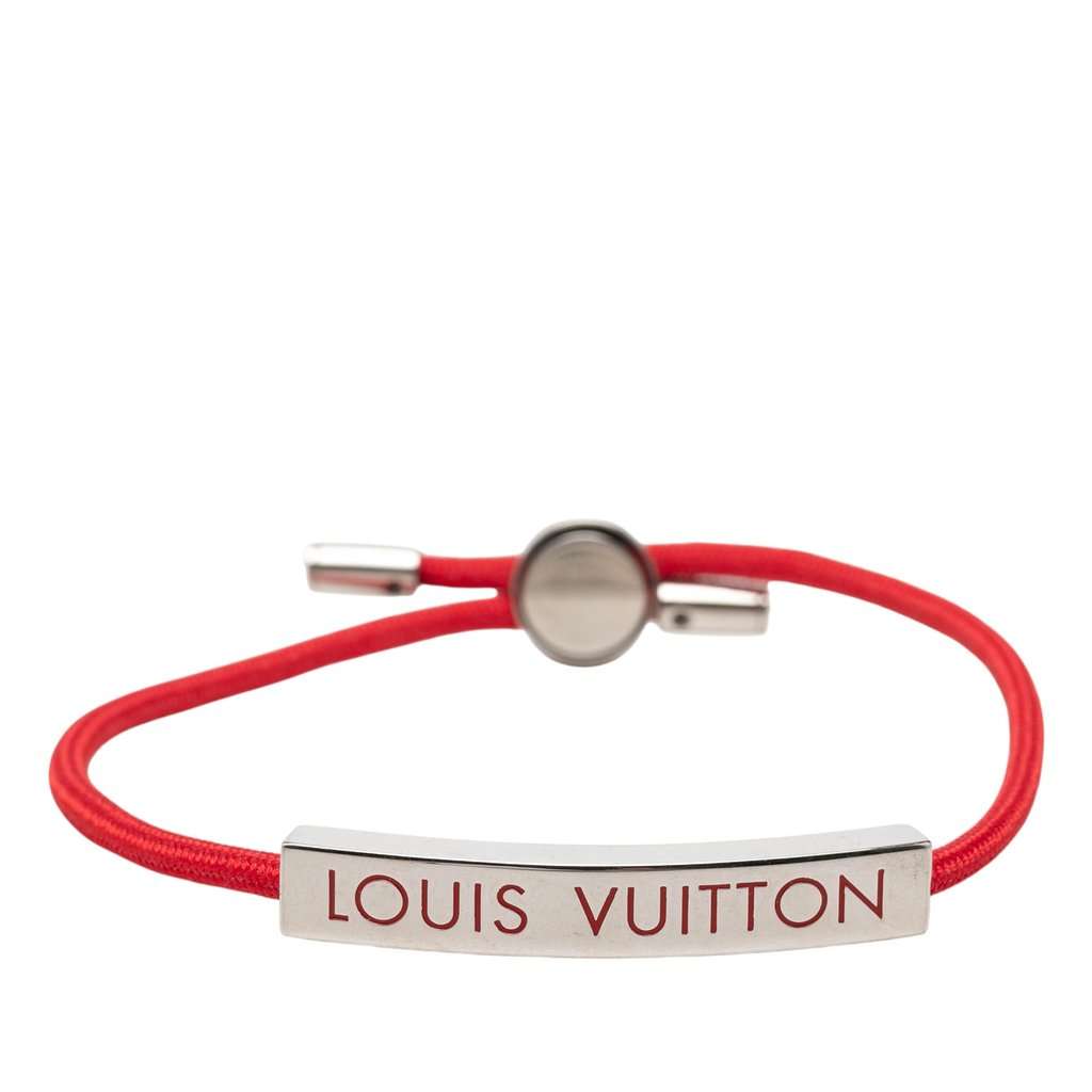 Louis Vuitton Nylon and Brass LV Space Bracelet Red Very good condition - Front View